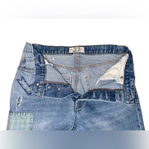 Free People Steinbeck Patched Straight-Leg Jeans size 27 - Picture 4 of 11